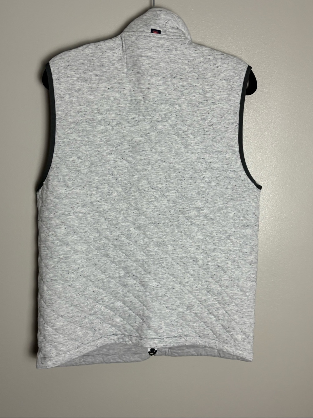 Faherty Men’s Epic Quilted Fleece Light Gray Cotton Blend Zippered Vest Medium - Picture 7 of 16